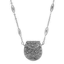 Load image into Gallery viewer, 1928 Jewelry - Vintage Style Pewter Purse Pendant Necklace