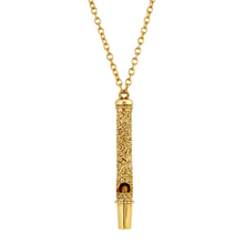 Load image into Gallery viewer, 1928 Jewelry - Etched Filigree Vintage Style Whistle Pendant
