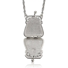 Load image into Gallery viewer, 1928 Jewelry - Coin Purse Light Sapphire Blue Locket Necklace
