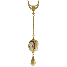 Load image into Gallery viewer, Cameo 3-Way Spinner Drop Pendant Necklace