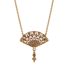 Load image into Gallery viewer, Multi Crystal &amp; Faux Pearl Pendant Necklace